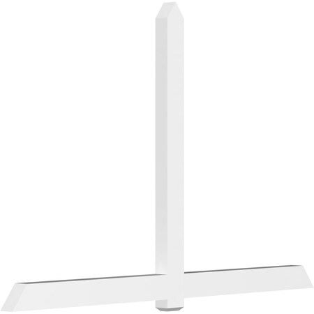 Ekena Millwork Eugene Architectural Grade PVC Gable Bracket, 108"W x 72"H x 4"D x 6"F, 16/12 Pitch GBP108X72X0406EUG00